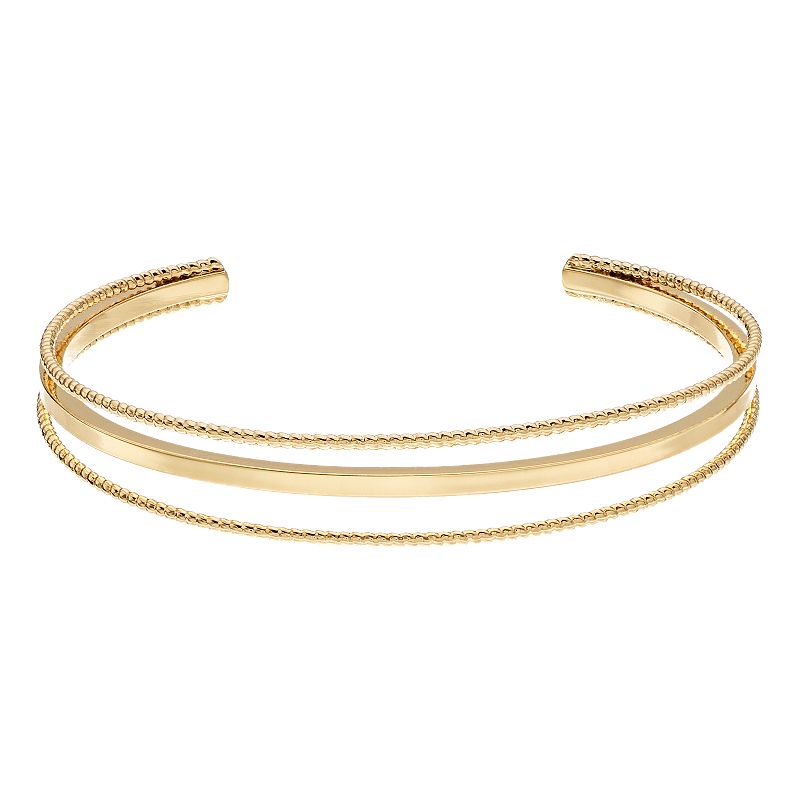 LC Lauren Conrad Minimalist Cuff Bracelet, Womens, Gold