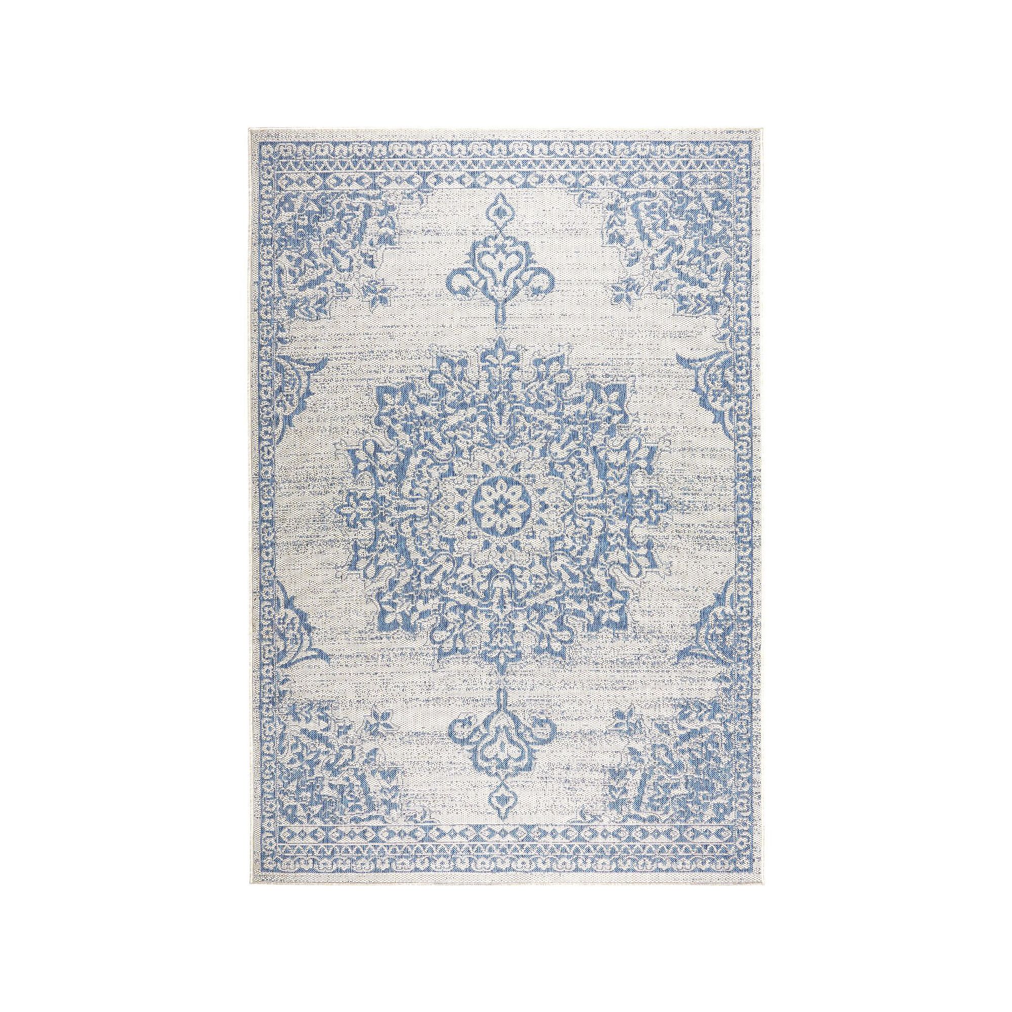 Nicole Miller New York Kenmare Patio Country Azalea Area Rug, Gray Blue