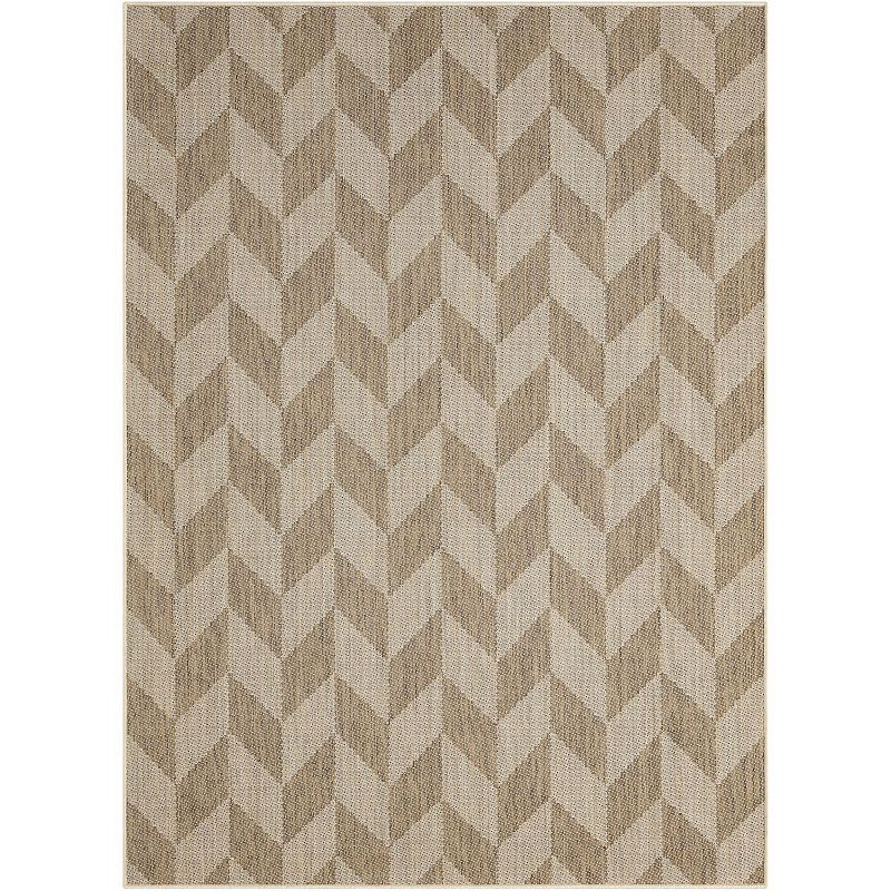Nicole Miller NY Kenmare Patio Country Calla Area Rug, Beig/Green, 5X7 Ft