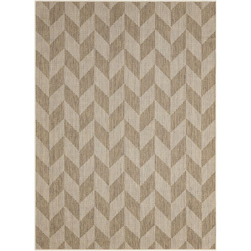 Nicole Miller NY Kenmare Patio Country Calla Area Rug, Beig/Green, 5X7 Ft