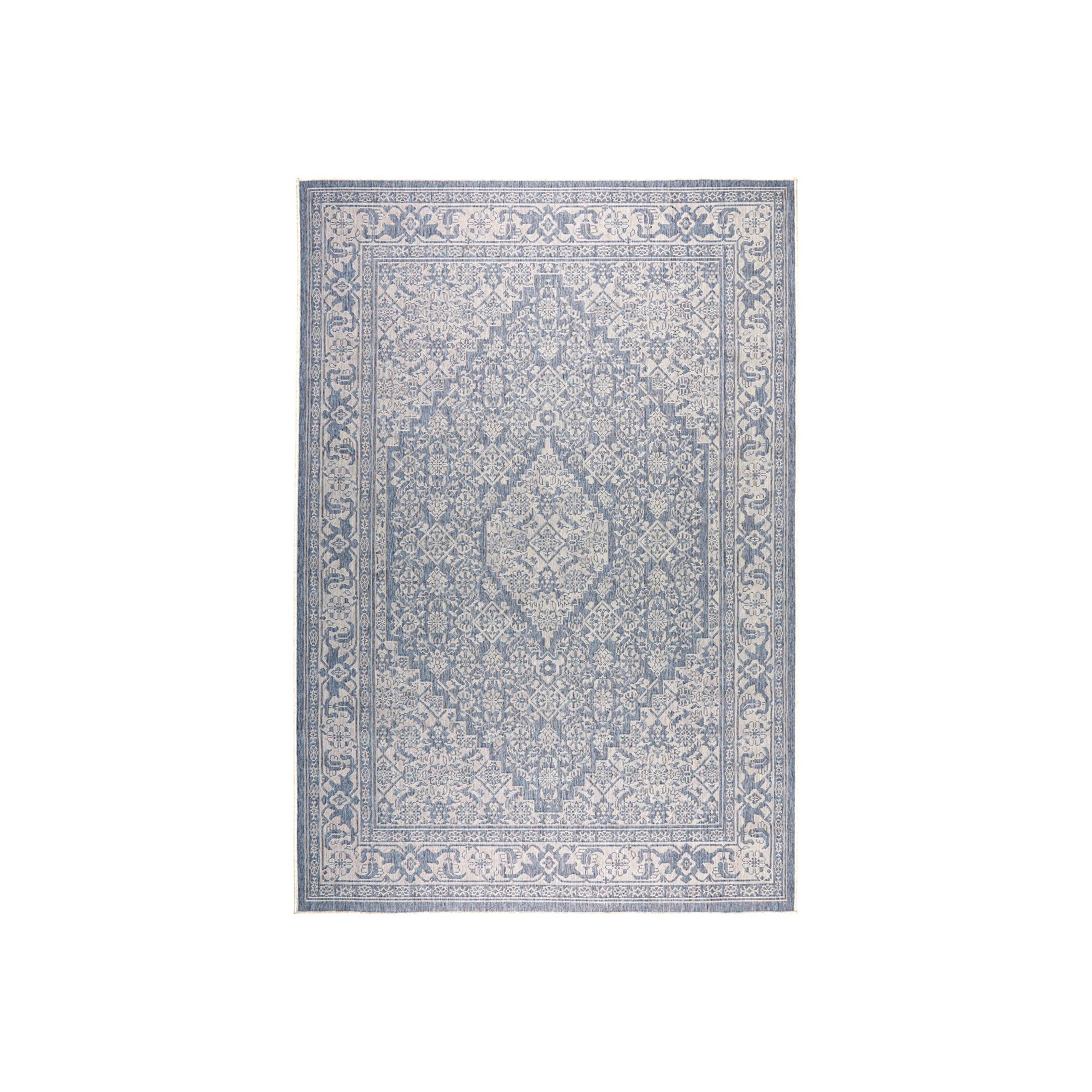 Nicole Miller New York Kenmare Patio Country Dahlia Area Rug, Blue