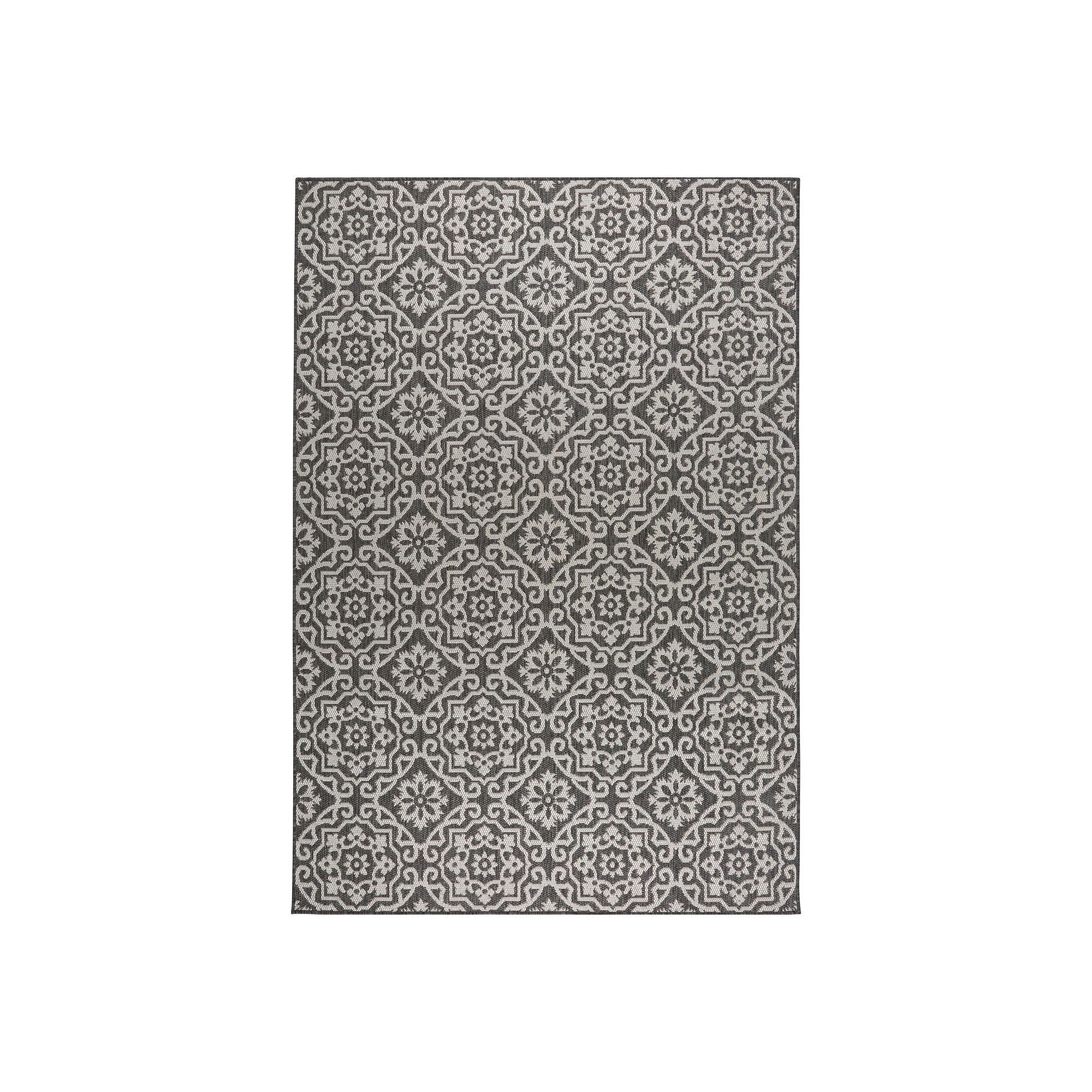 Nicole Miller New York Kenmare Patio Country Danica Area Rug, Black