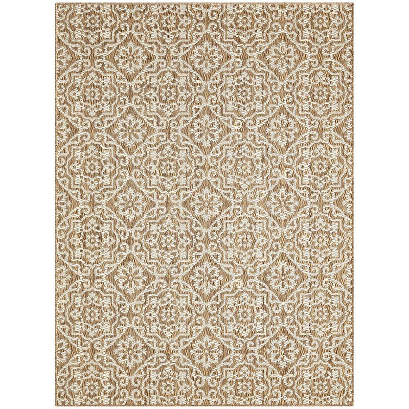 Nicole Miller NY Kenmare Patio Country Danica Area Rug, Brown, 5X7 Ft