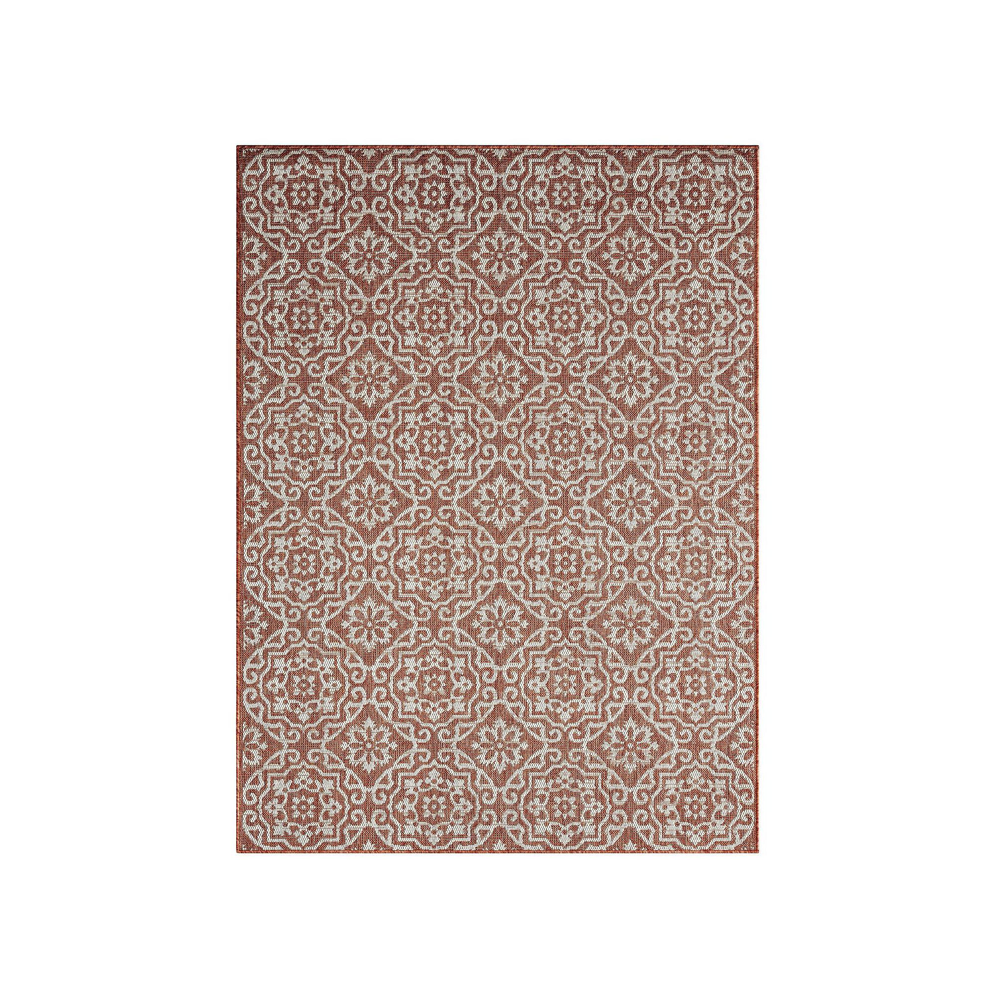 Nicole Miller New York Kenmare Patio Country Danica Area Rug, Red