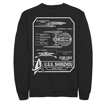 Men's Star Trek Discovery U.S.S. Shenzhou Schematics Fleece