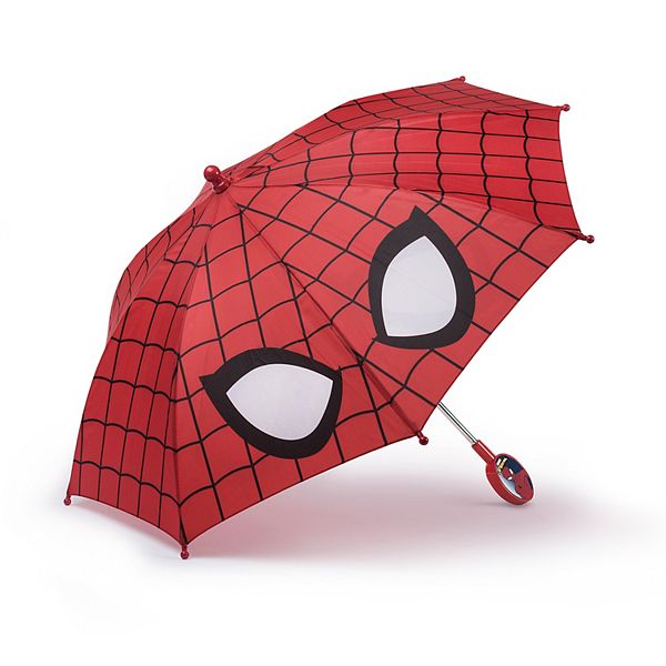 Blue Textiel Trade Kids Marvel Spiderman Transparent Stick Umbrella 