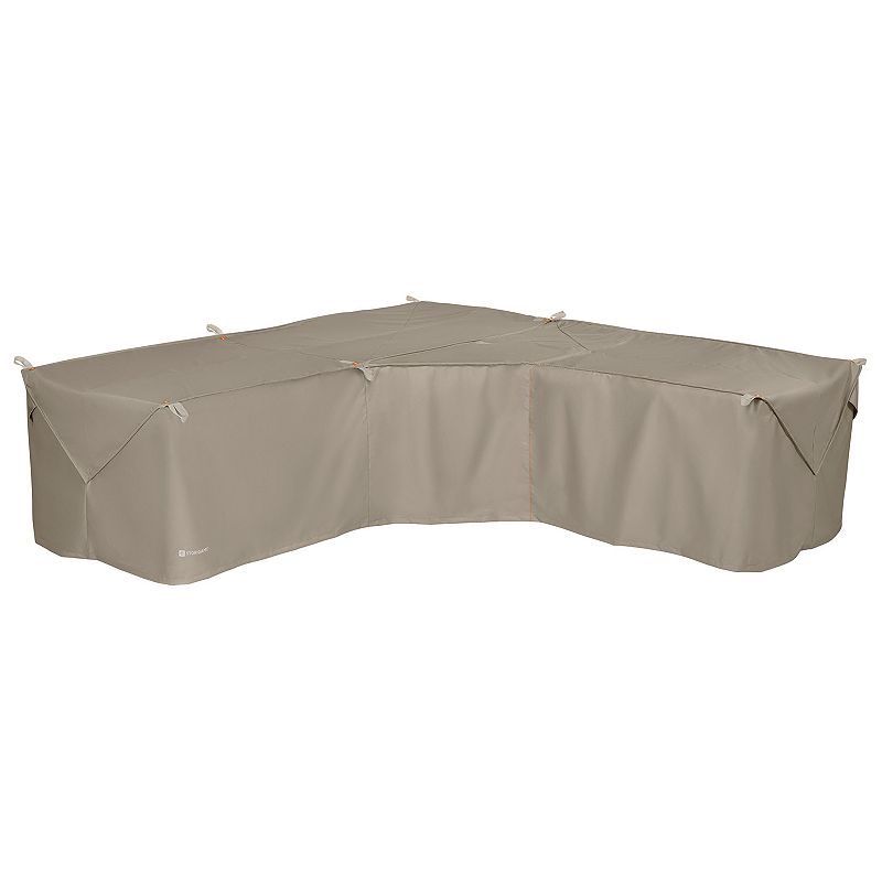 Classic Accessories Storigami Easy Fold V-Shaped Sectional Cover, Beig/Gree
