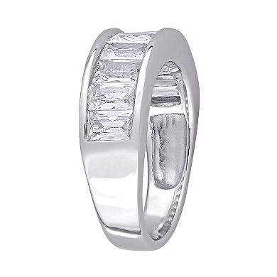 Stella Grace Sterling Silver Lab-Created White Sapphire Anniversary Band