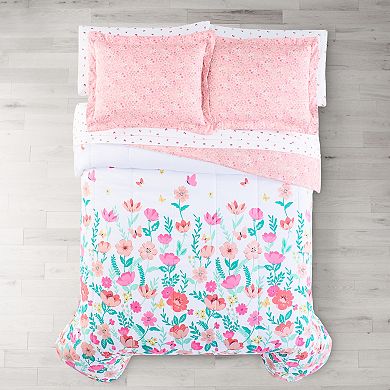 The Big One Rosie Butterfly Reversible Floral Comforter Set