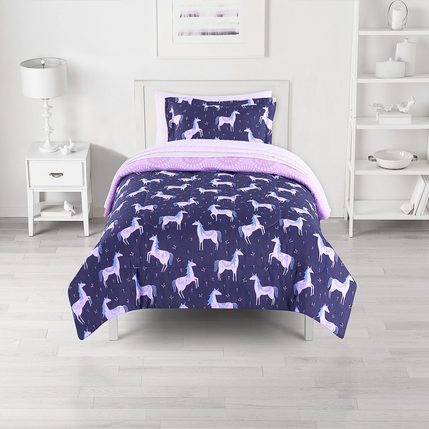 purple kids comforter