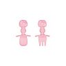 Baby Girl Bumkins Hello Kitty Silicone Chewtensils - Fork and Spoon Set