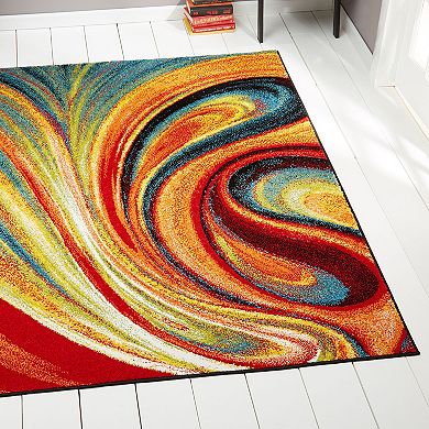 Home Dynamix Splash Adja Red Blue Area Rug