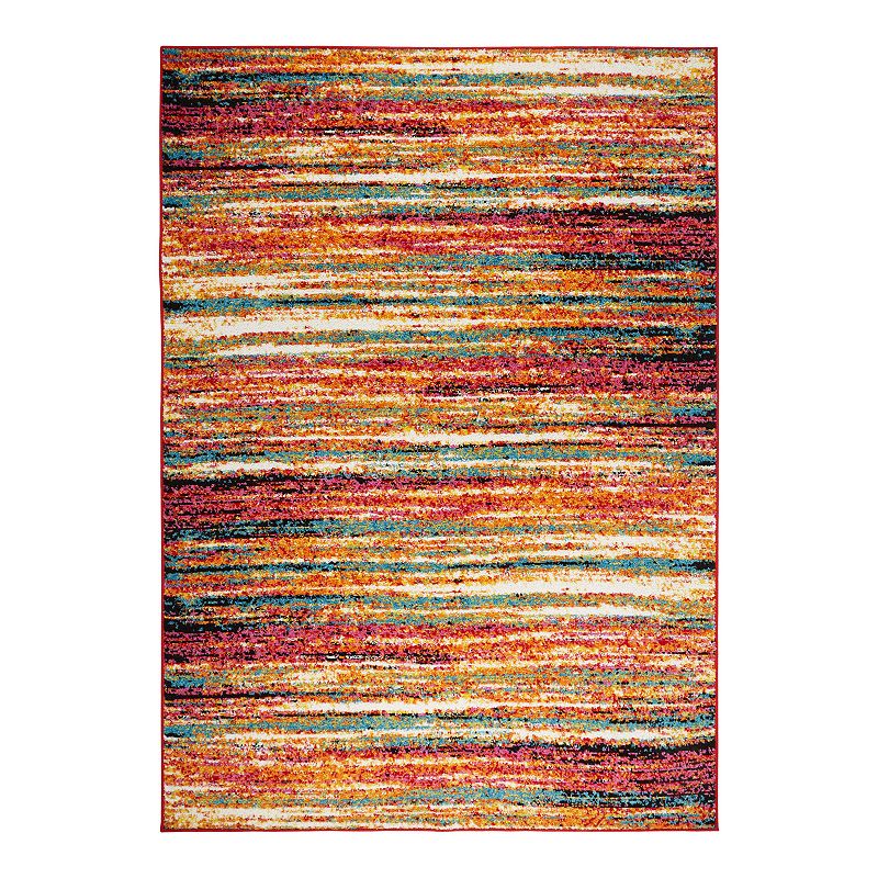 Home Dynamix Splash Cellis Area Rug, Orange, 6.5X9 Ft