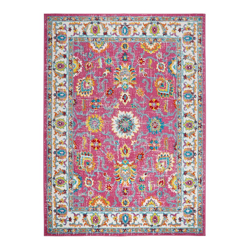 Home Dynamix Splash Stella Area Rug, Pink, 5X7