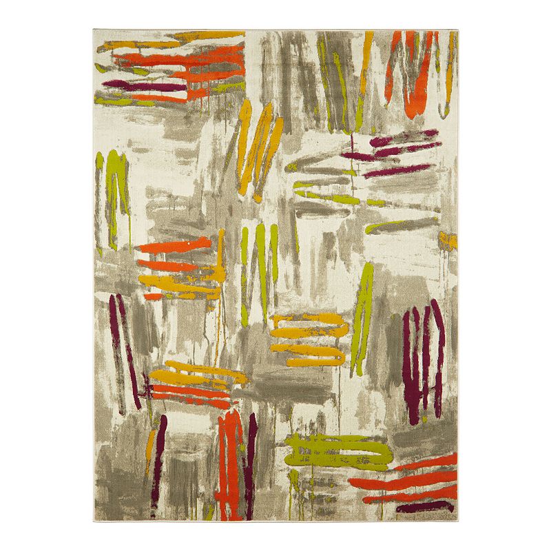 Home Dynamix Tanja Marley Gray Green Area Rug, Grey, 4X5