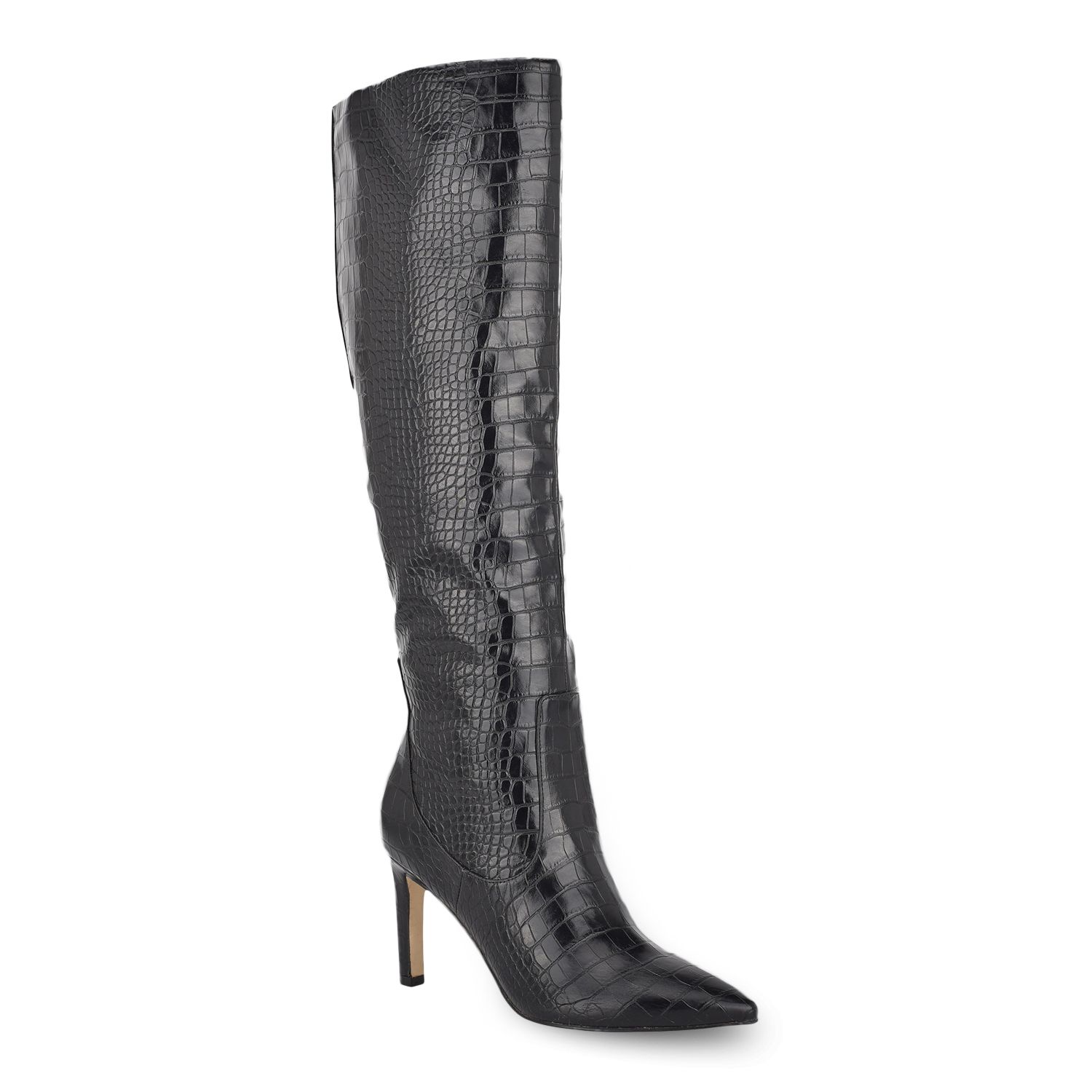 leather knee boots womens