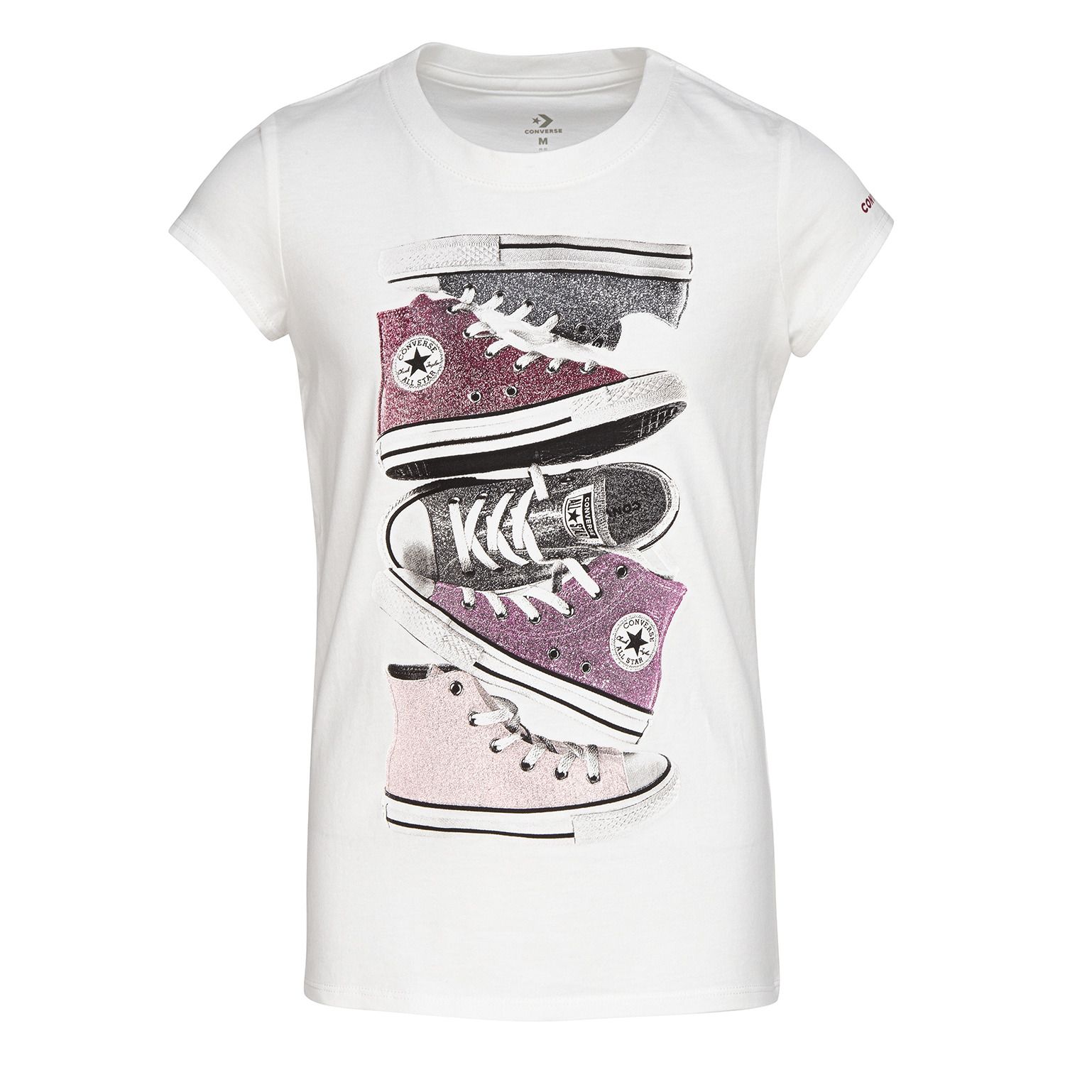 converse t shirt womens silver