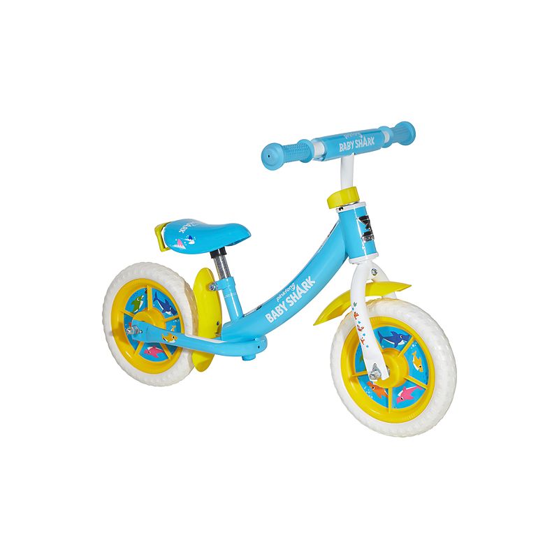 Dynacraft Baby Shark Balance Bike for Toddlers, Blue, 10