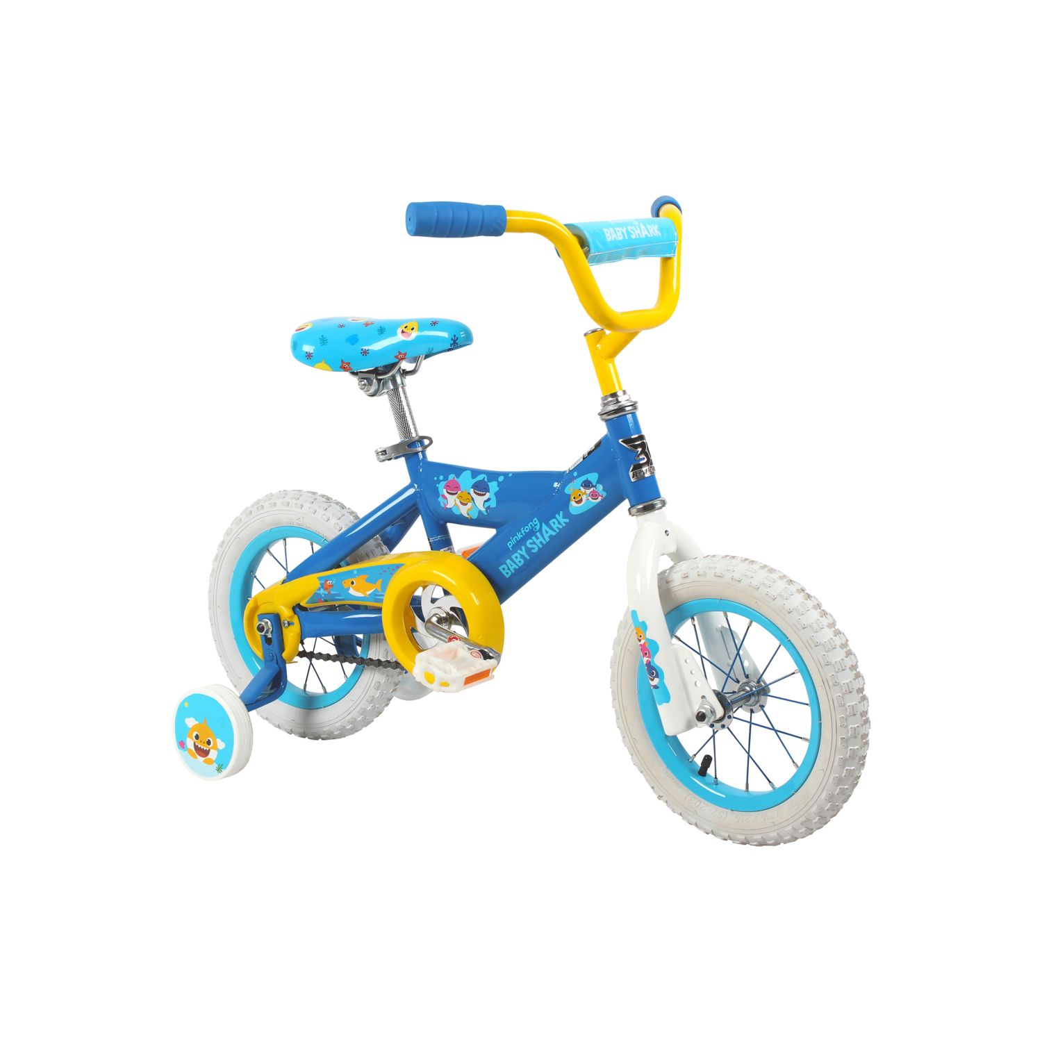Image for Dynacraft 12-Inch Baby Shark Kids' Bike with Removable Training Wheels at Kohl's.