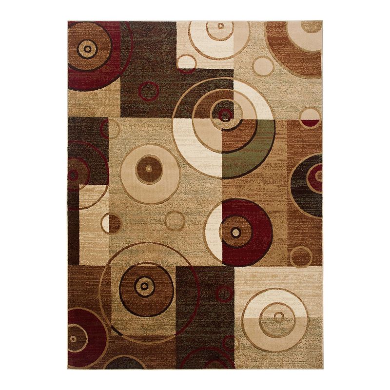 Home Dynamix Tribeca Hiram Area Rug, Beig/Green, 7-10ROUND