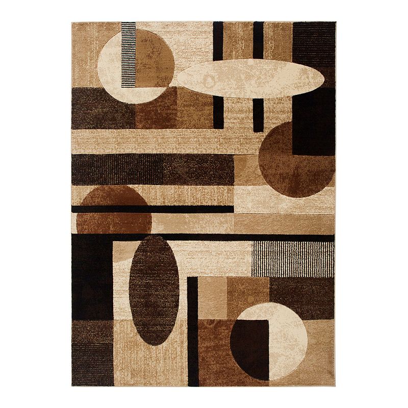 Home Dynamix Tribeca Jasmine Area Rug, Brown, 3PC Set