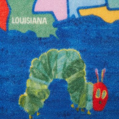 Eric Carle Elementary USA Map Kids Area Rug