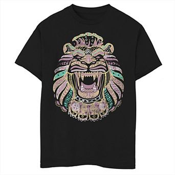 Disney's Aladdin Boys 8-20 Live Action Lion Cave Line Art Graphic Tee