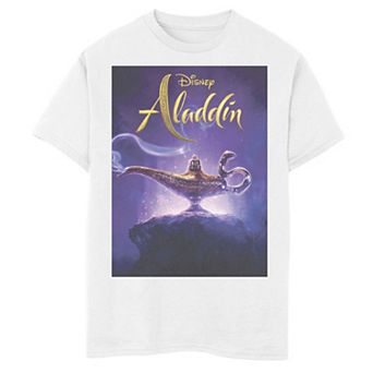 Disney's Aladdin Boys 8-20 Poster Logo Genie Lamp Graphic Tee