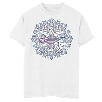 Disney's Aladdin Boys 8-20 Lamp Geometric Neon Portrait Graphic Tee