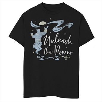 Disney's Aladdin Boys 8-20 Live Action Genie Unleash The Power Portrait Graphic Tee