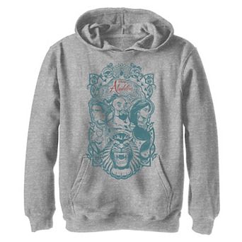 Disney's Aladdin Live Action Boys 8-20 Group Character Sketch Graphic Fleece Pullover