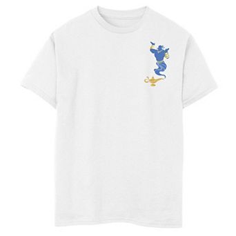 Disney's Aladdin Boys 8-20 Live Action Genie's Lamp Pocket Logo Graphic Tee