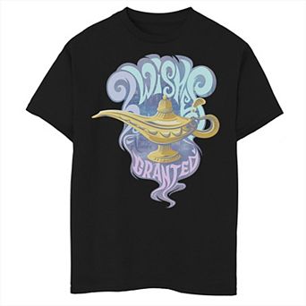 Disney's Aladdin Boys 8-20 Live Action Wishes Granted Genie Lamp Graphic Tee