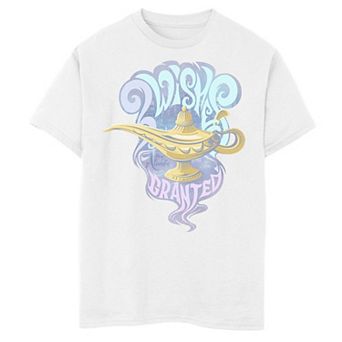 Disney's Aladdin Boys 8-20 Live Action Wishes Granted Genie Lamp Graphic Tee