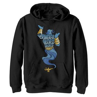 Disney's Aladdin Boys 8-20 Live Action Powerful Genie Graphic Fleece Pullover Hoodie