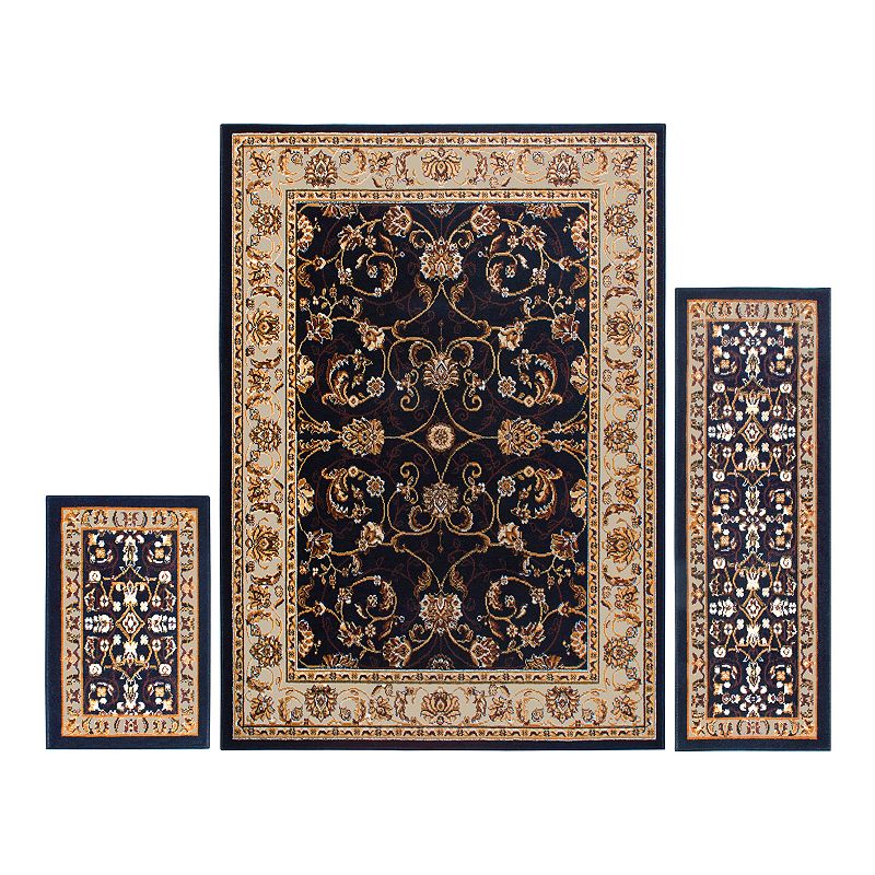 Home Dynamix Ariana Badah 3-Piece Area Rug Set, Black, 3PC Set - 77240450 - Home Decor The Home Dynamix Ariana Badah 3-Piece Area Rug Set sku 77240450