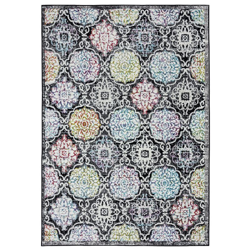 Home Dynamix Boho Andorra Area Rug, Black, 5X7 Ft