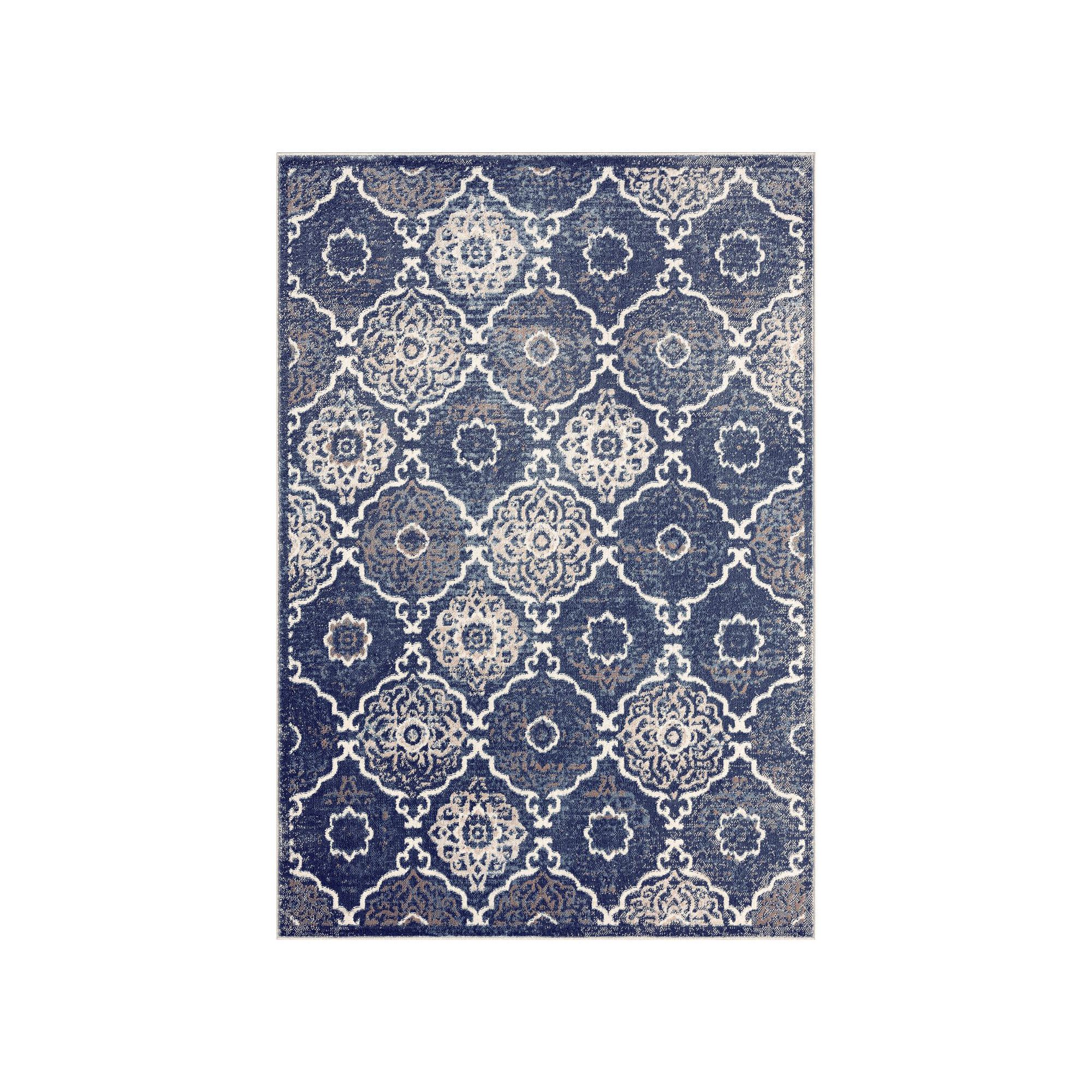Home Dynamix Boho Andorra Area Rug, Navy Blue