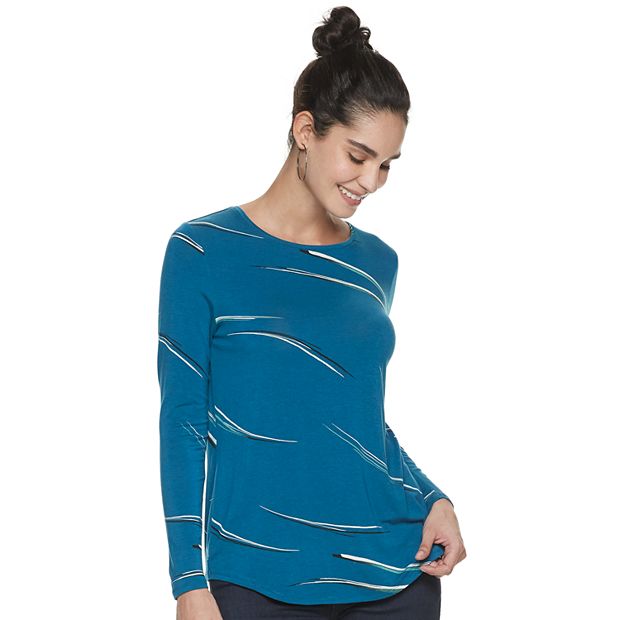 kohls womens long sleeve tees