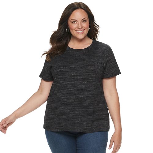 Plus Size Croft & Barrow® Essential Crewneck Tee