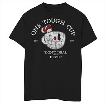 Boys 8-20 cup ead Tough Cup Wink Deal With The Devil Vintage Graphic Tee