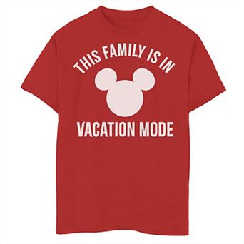 Disney's Park This Family Is In Vacation Mode Mickey Head Logo Boys 8-20 Graphic Tee