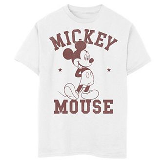 Disney's Mickey Mouse Boys 8-20 1928 Maroon Portrait Tee
