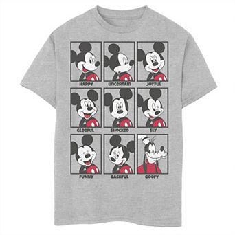 Disney's Disney Mickey Mouse Emotions Goofy Smile Boys 8-20 Graphic Tee