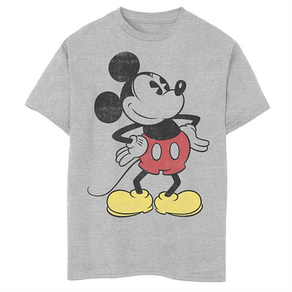Disney Grey T-shirt Vintage Mickey Mouse Boys 