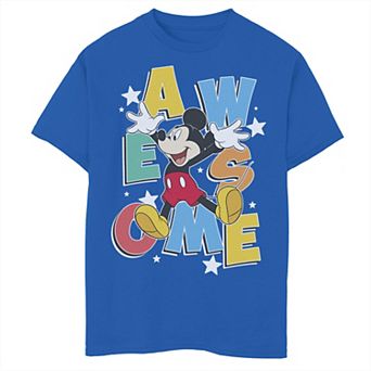 Disney's Mickey Mouse Awesome Jumping Portrait Boys 8-20 Graphic Tee