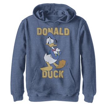 Disney's Donald Duck Angry Pose Arms Crossed Boys 8-20 Graphic Hoodie