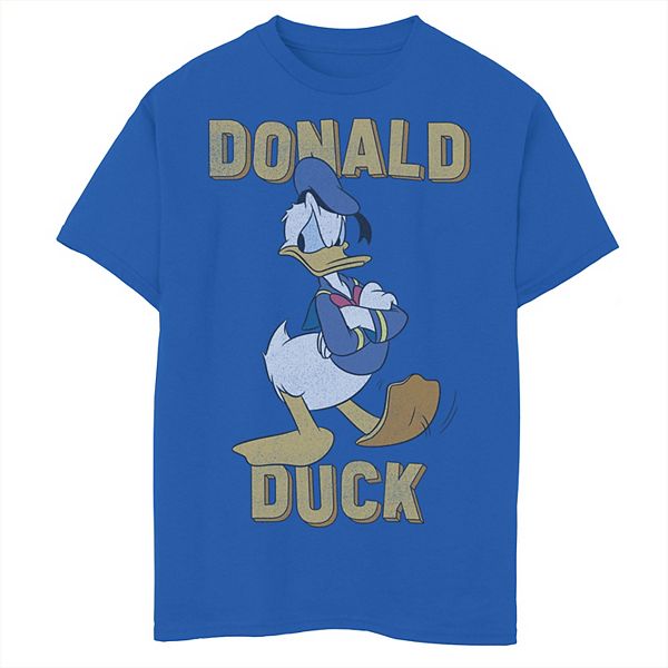 Donald Duck Striped Blue White Cartoon Custom Name & Number Baseball Jersey  Shirt