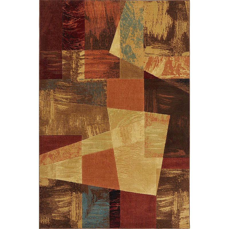 Home Dynamix Catalina Bismark Contemporary Geometric Area Rug  Brown/Beige  7 10 x10 2