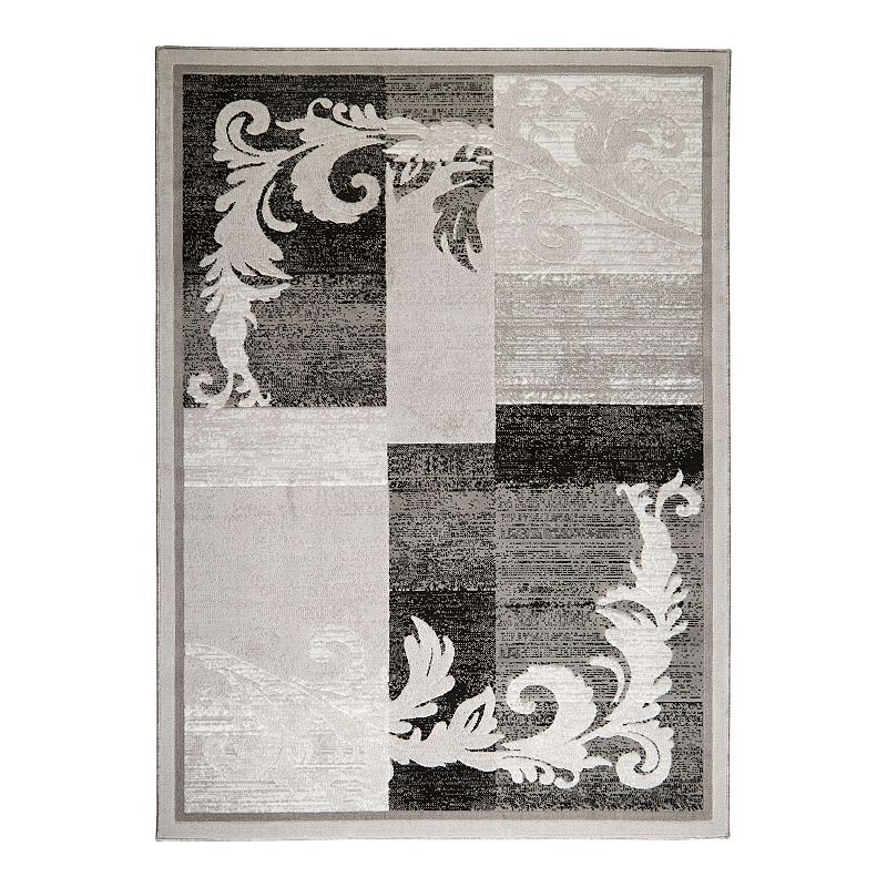 Home Dynamix Catalina Pierre Area Rug, Grey, 8X10 Ft